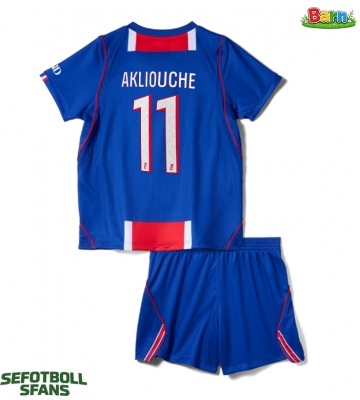 Paris Saint-Germain Maghnes Akliouche #11 Hemmaställ Barn 2026-27 Kortärmad (+ Korta byxor)